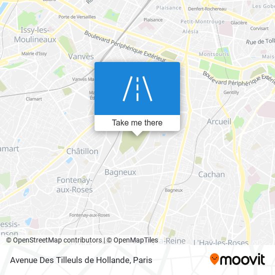 Mapa Avenue Des Tilleuls de Hollande