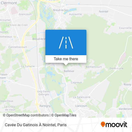 Cavée Du Gatinois À Nointel map