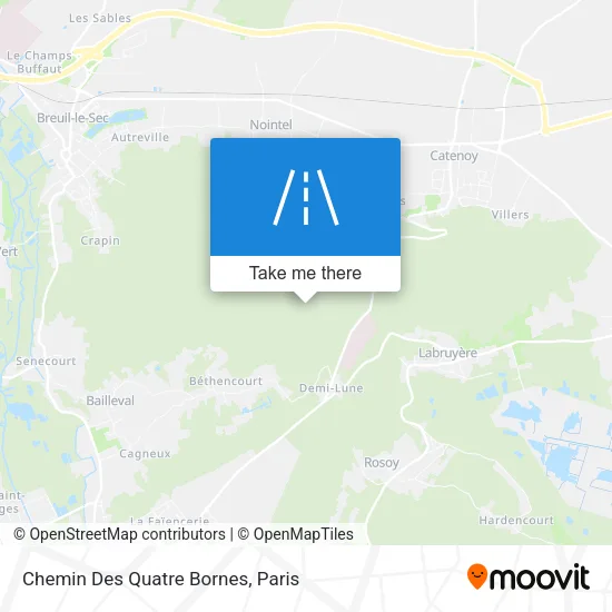 Chemin Des Quatre Bornes map