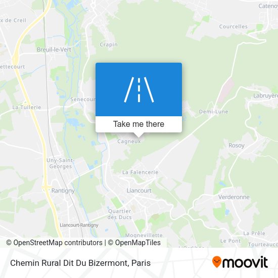 Chemin Rural Dit Du Bizermont map