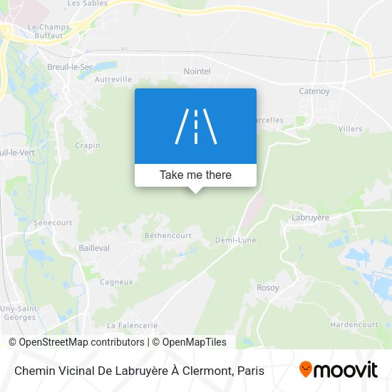 Chemin Vicinal De Labruyère À Clermont map
