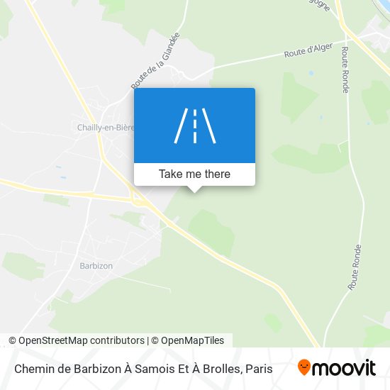 Chemin De Barbizon À Samois Et À Brolles map