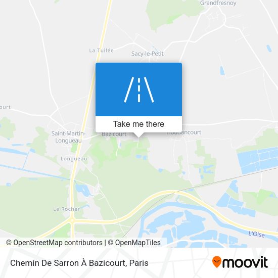 Chemin De Sarron À Bazicourt map
