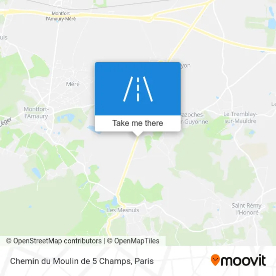 Chemin du Moulin de 5 Champs map