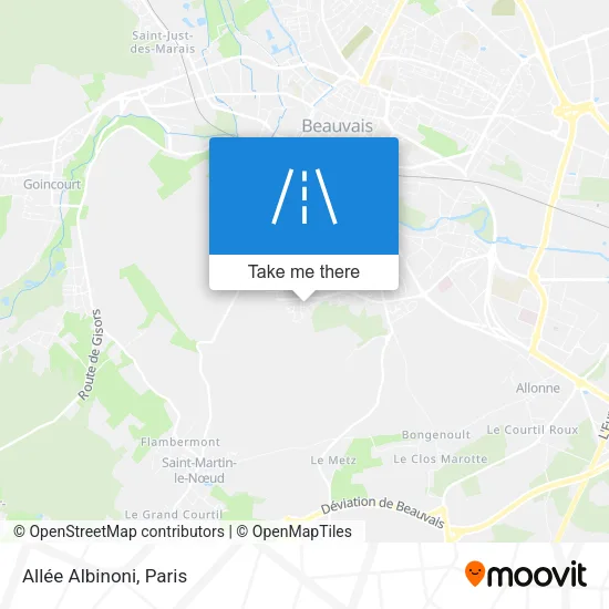 Mapa Allée Albinoni