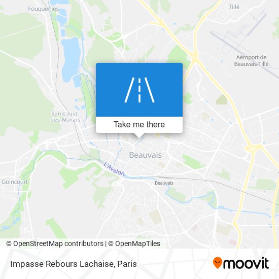 Impasse Rebours Lachaise map