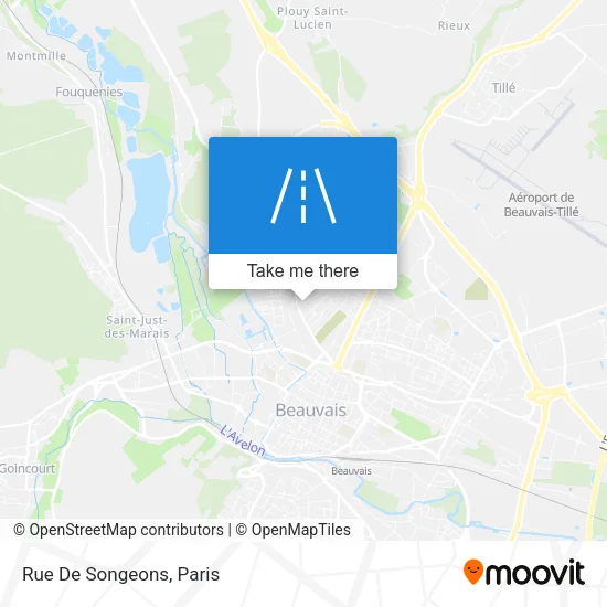 Rue De Songeons map