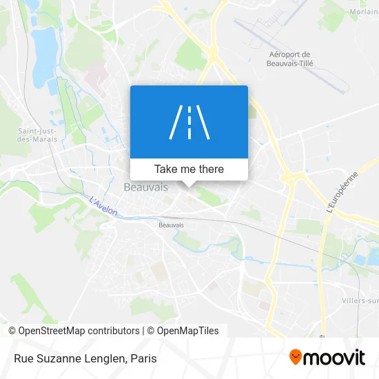 Rue Suzanne Lenglen map