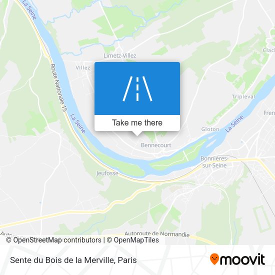 Sente du Bois de la Merville map