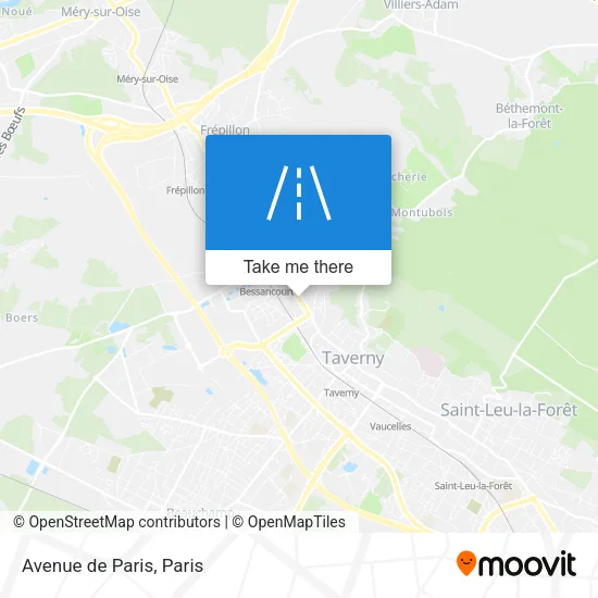 Avenue de Paris map