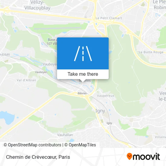 Chemin de Crèvecœur map