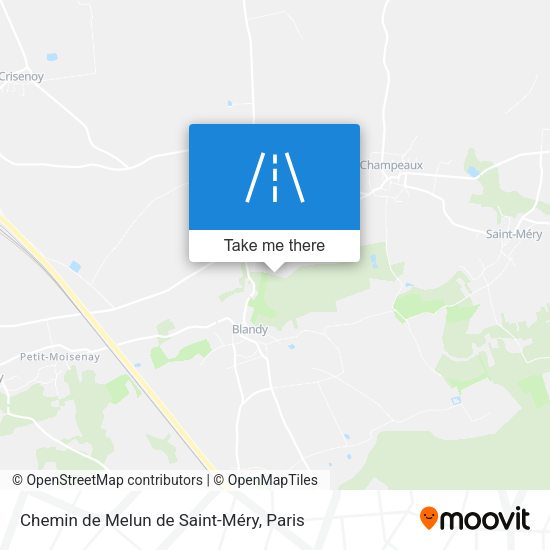 Chemin de Melun de Saint-Méry map