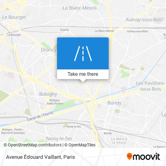 Mapa Avenue Édouard Vaillant