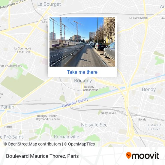 Mapa Boulevard Maurice Thorez