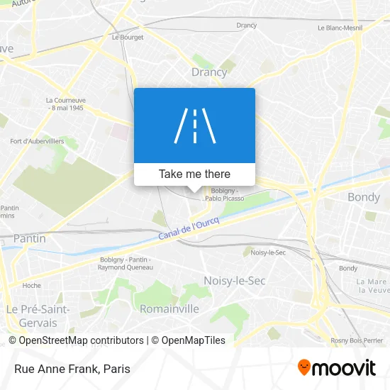 Rue Anne Frank map