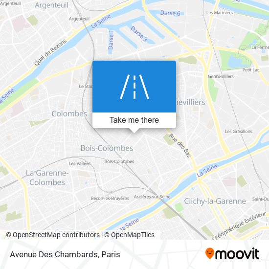 Mapa Avenue Des Chambards