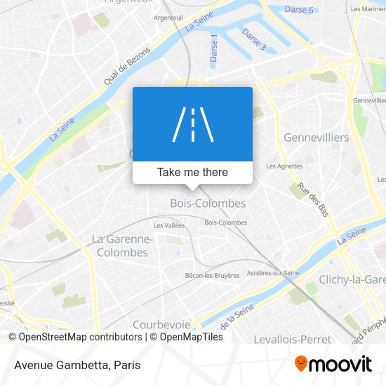 Avenue Gambetta map