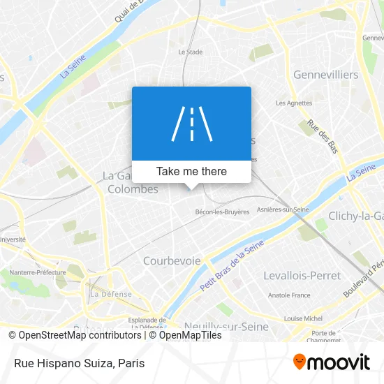 Rue Hispano Suiza map