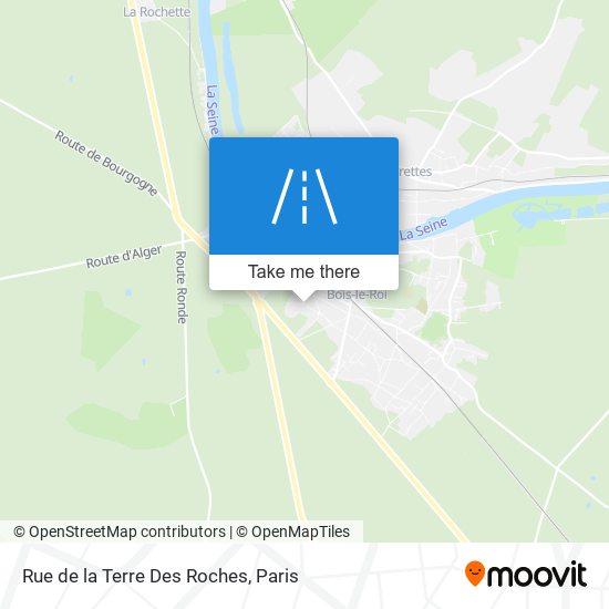 Mapa Rue de la Terre Des Roches
