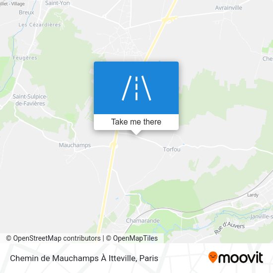 Chemin de Mauchamps À Itteville map