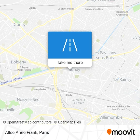 Allée Anne Frank map