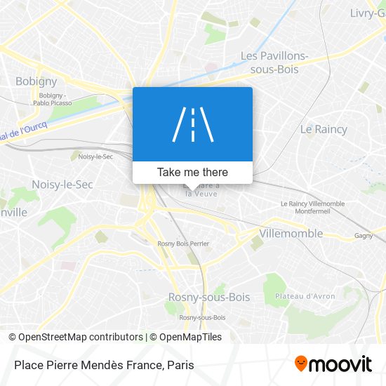Mapa Place Pierre Mendès France