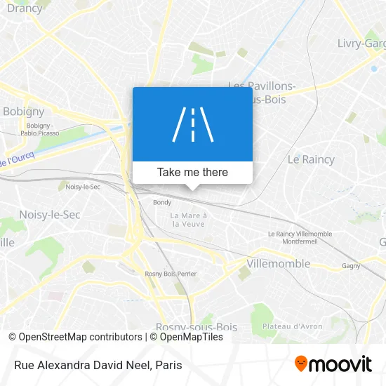 Rue Alexandra David Neel map
