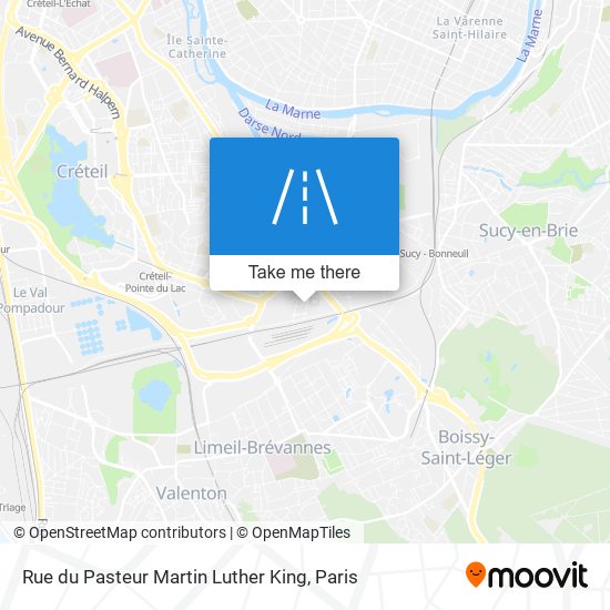 Mapa Rue du Pasteur Martin Luther King