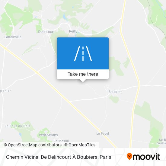 Chemin Vicinal De Delincourt À Boubiers map