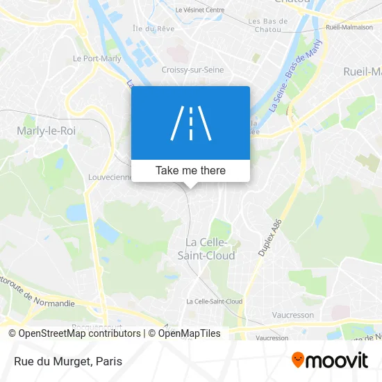 Rue du Murget map
