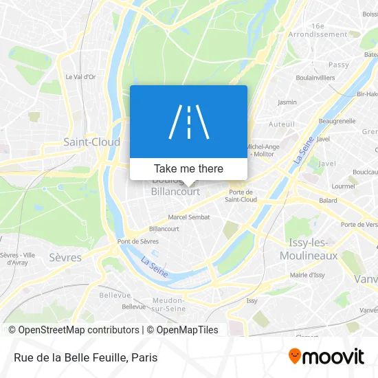 Rue de la Belle Feuille map