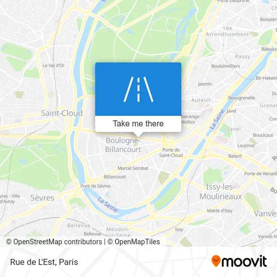 Rue de L'Est map
