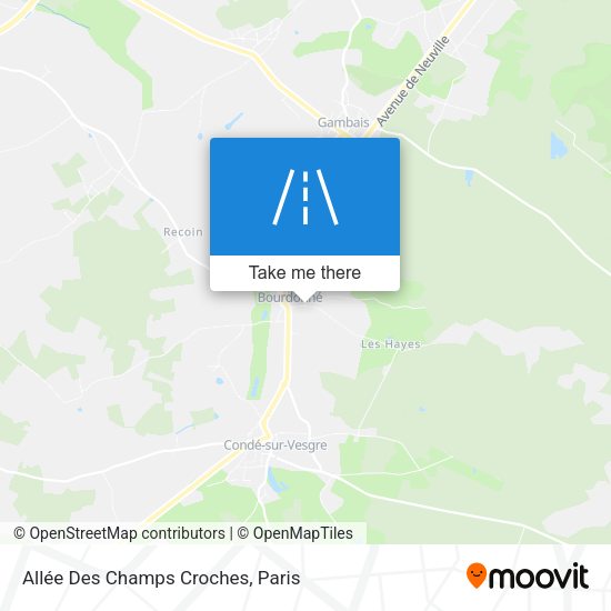Allée Des Champs Croches map