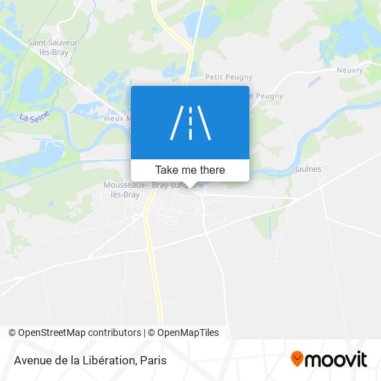 Mapa Avenue de la Libération