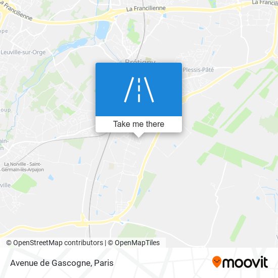 Mapa Avenue de Gascogne