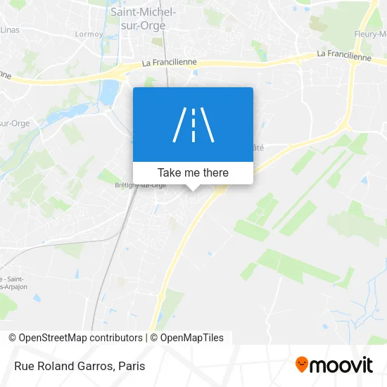 Rue Roland Garros map