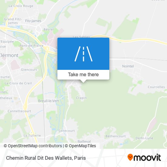 Mapa Chemin Rural Dit Des Wallets