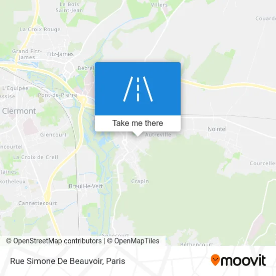 Rue Simone De Beauvoir map