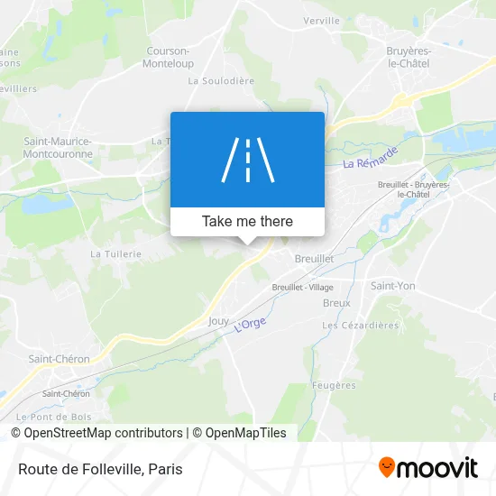 Route de Folleville map