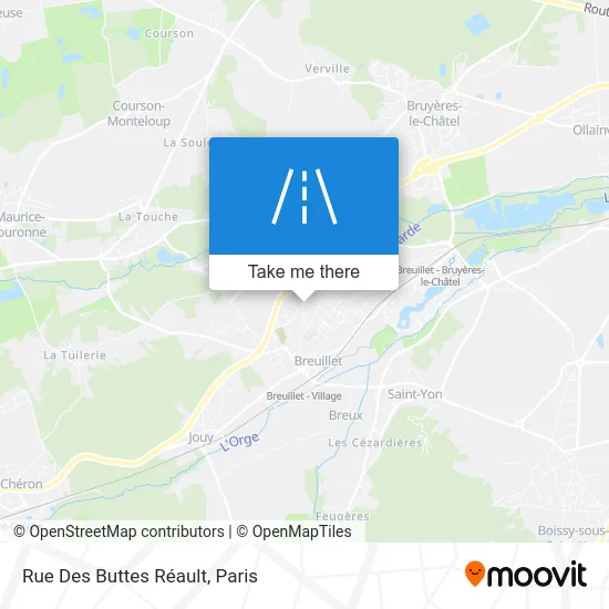 Rue Des Buttes Réault map