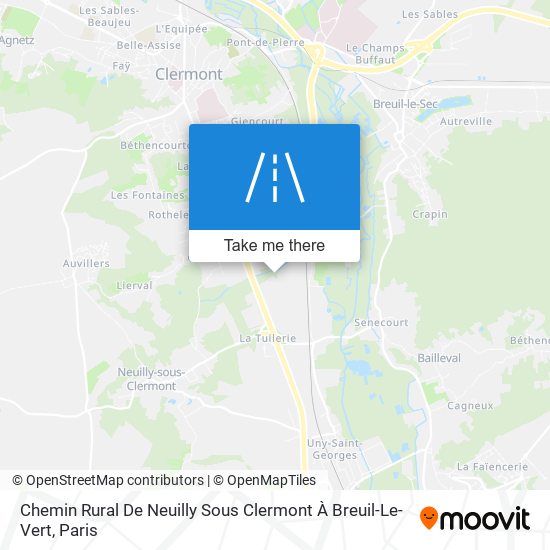 Mapa Chemin Rural De Neuilly Sous Clermont À Breuil-Le-Vert