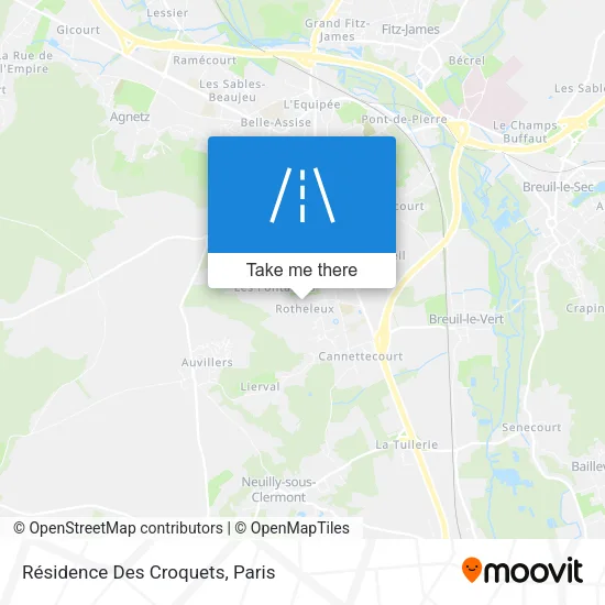 Résidence Des Croquets map