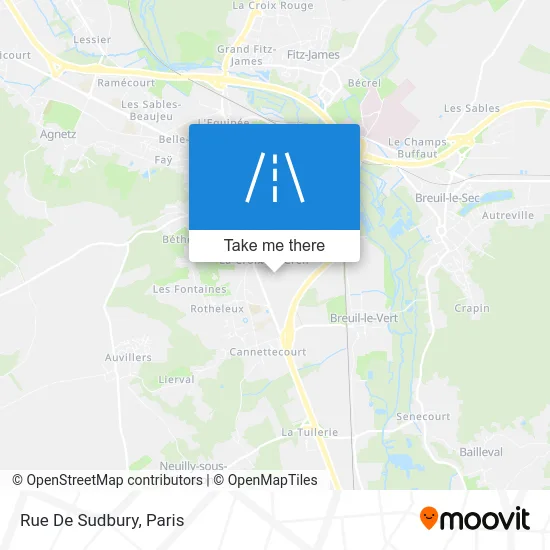 Rue De Sudbury map