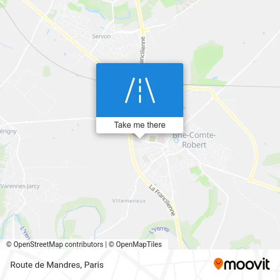 Route de Mandres map