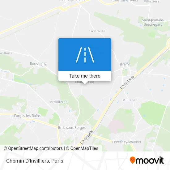 Chemin D'Invilliers map