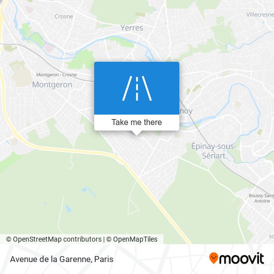 Mapa Avenue de la Garenne