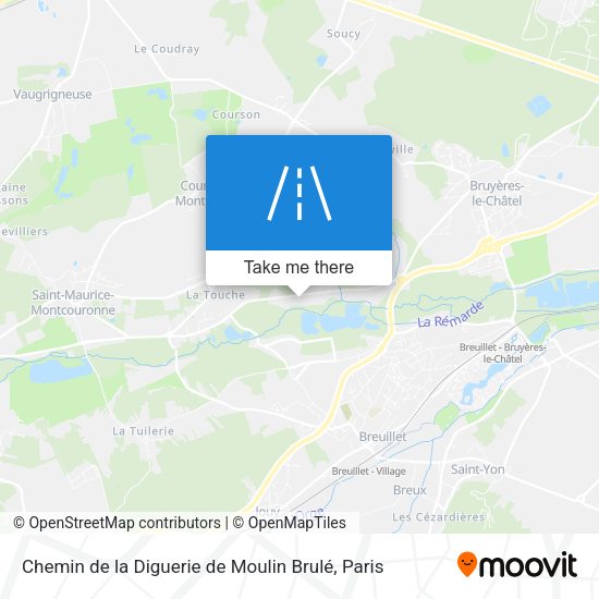 Chemin de la Diguerie de Moulin Brulé map