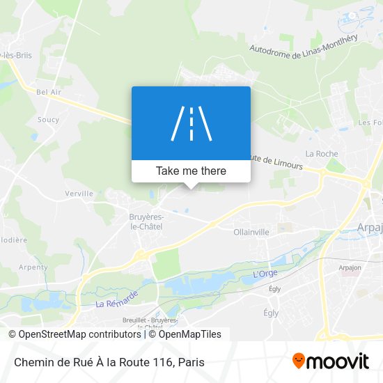 Chemin de Rué À la Route 116 map