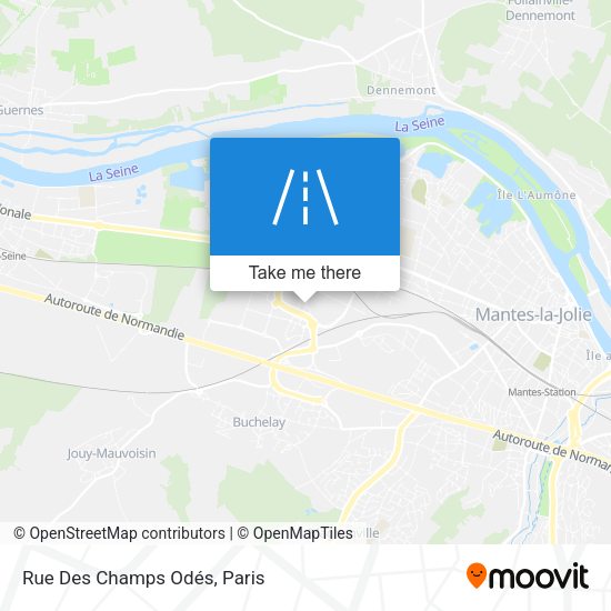 Rue Des Champs Odés map
