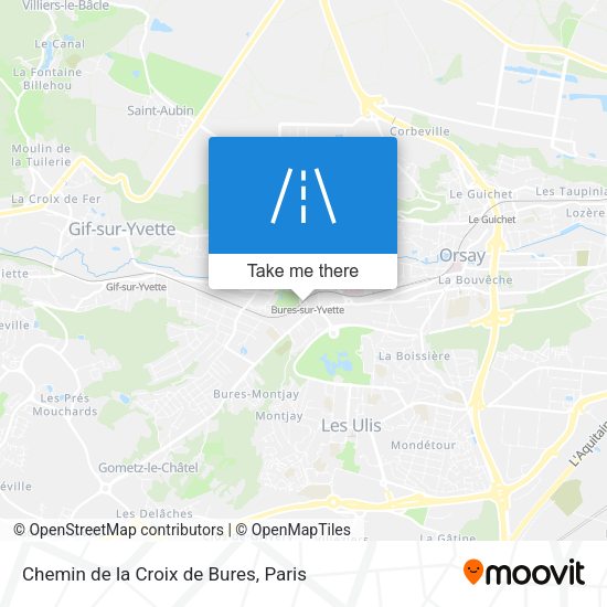 Chemin de la Croix de Bures map